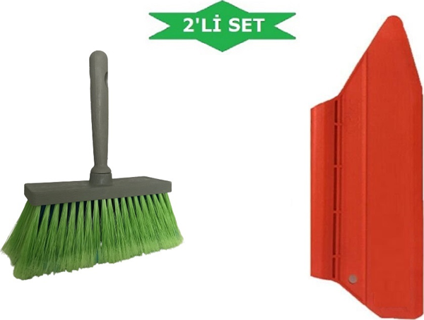 2'li Set (FIRÇA-SPATULA) Duvar Kağıdı Yapıştırma Uygulama Seti - Image 1