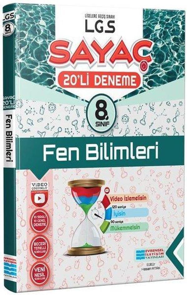 8.Sınıf Fen Bilimleri Video Çözümlü 20'li Deneme - Evrensel İletişim Yayınları - Image 1
