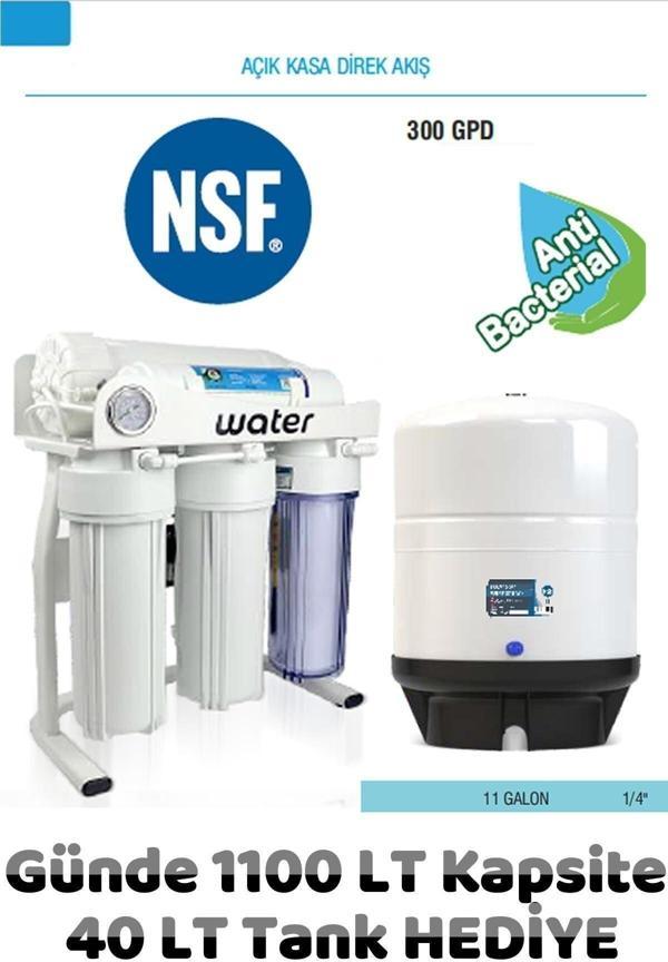 Aqua Bella Günde 1100 Lt Arıtma Kapasiteli 40 Lt Tank Hediye 300 Gpd Direk Akışlı Su Arıtma Cihazı - Image 1