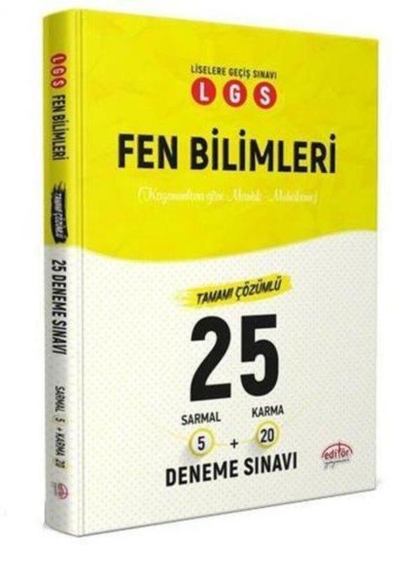 Editör 8. Sınıf LGS Fen Bilimleri 5 Sarmal + 20 Karma 25 Deneme Sınavı - Editör - Image 1