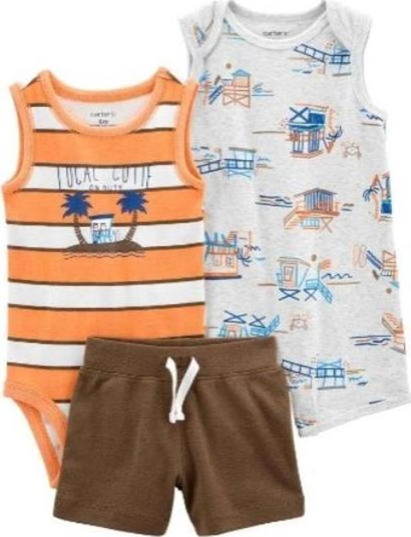 Carter's Layette Kız Bebek 3'lü Tulum Set - Image 1