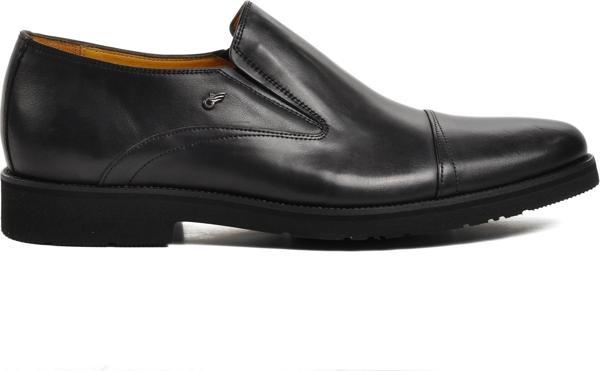Dr. Flexer 021403 Siyah Hakiki Deri Bağcıksız Erkek Comfort Günlük Ayakkabı - Image 1