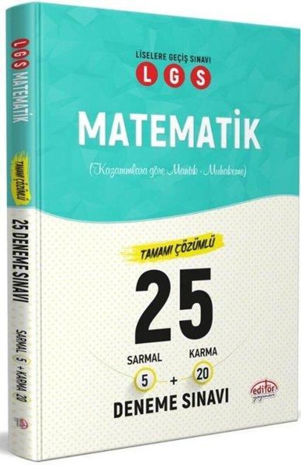 LGS Matematik Tamamı Çözümlü 25 Deneme Sınavı - Editör - Image 1