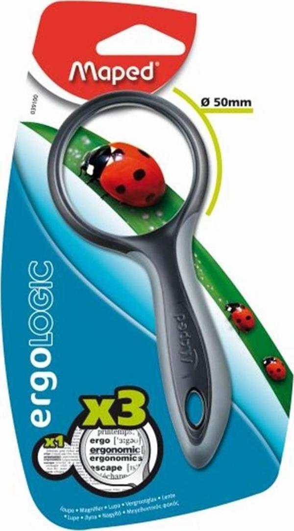 Maped Büyüteç Ergologic x3 50 MM Gri Büyüteç - Image 1