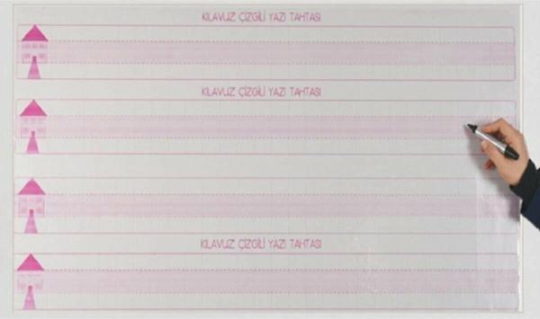 Panda Kılavuz Çizgili Evli Manyetik Tahta 56 x 100 cm - Image 1