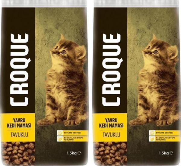 Croque Tavuklu Yavru Kedi Maması 1,5kg*2 Adet - Image 1