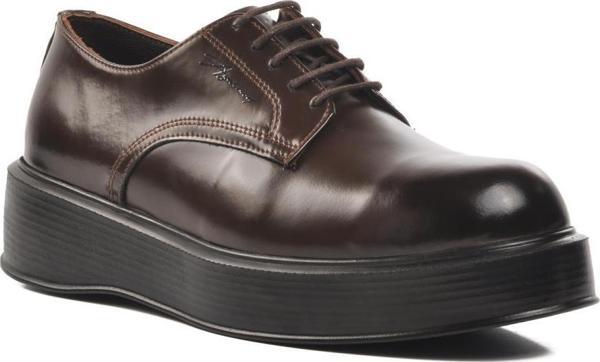 Ayakmod Premium 2128 Kahve Geniş Kalıp Deri Erkek Klasik Ayakkabı - Image 1