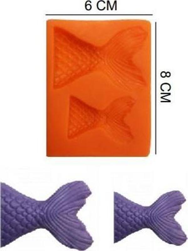 ŞEKER HAMUR KALIBI SİLİKON BALIK KUYRUĞU 6*8 CM - Image 1