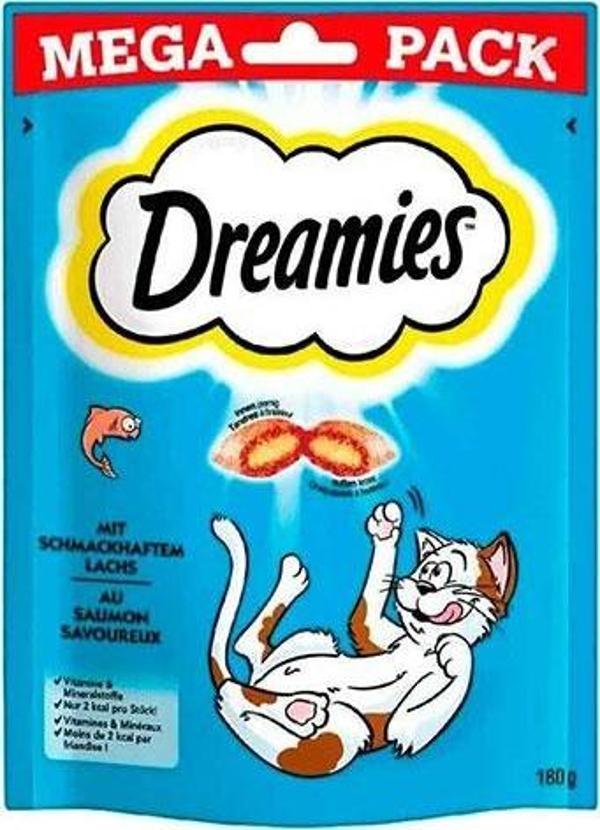 Dreamies Mega Pack İç Dolgulu Somonlu Kedi Ödülü 4x180 Gr - Image 1