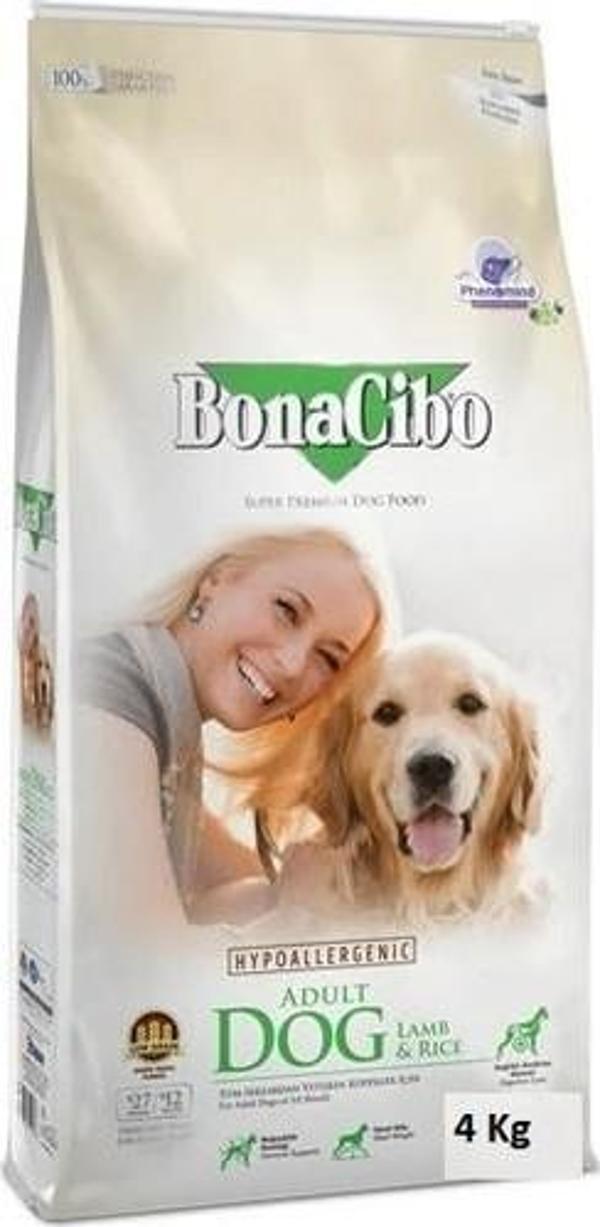 BonaCibo Adult Dog Lamb & Rice Kuzu Etli ve Pirinçli Yetişkin Köpek Maması 4 kg x 2 Paket - Image 1