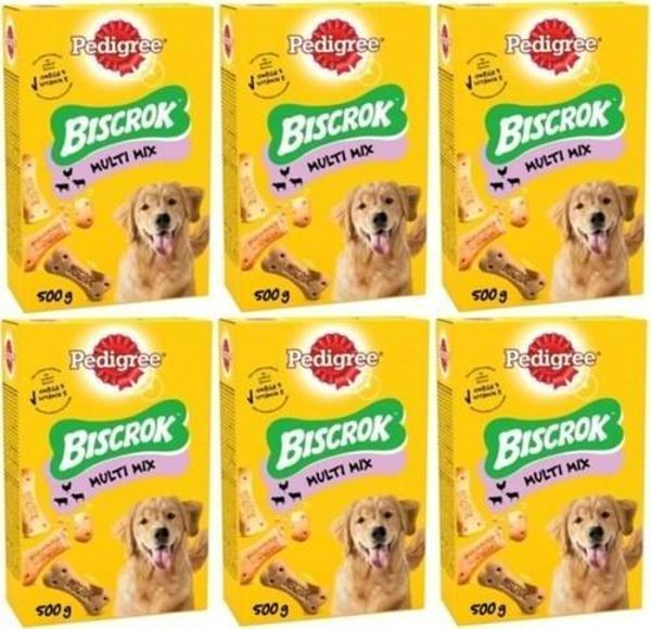 Pedigree Biscrok Multi Mix Köpek Ödül Bisküvisi 500 gr x 6 Adet - Image 1