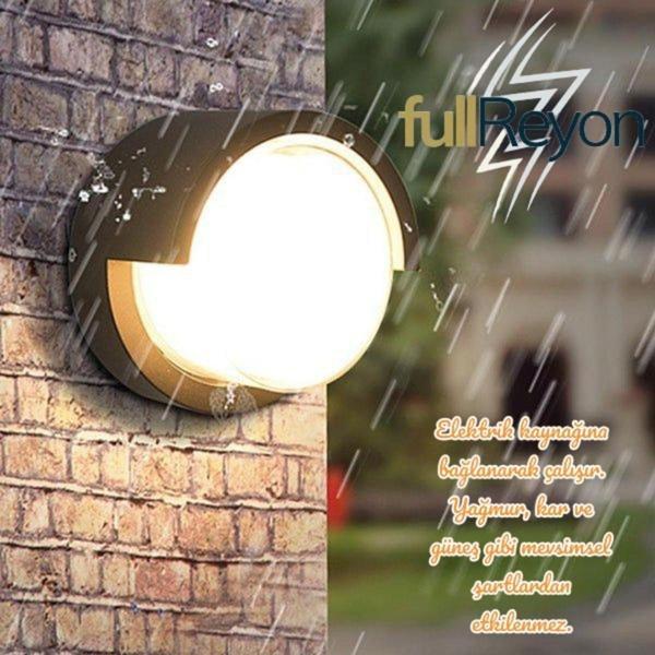 Full Reyon 3000K, 12 Watt Gün Işığı Ledli Bahçe, Balkon, Salon, Teras, Kamelya Apliği, Dış Mekan Led Armatür - Image 1