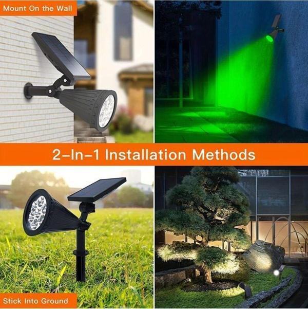 Full Reyon 7 Watt Yeşil Işık Kaliteli Solar Armatür, Güneş Enerjili Çim, Çiçek, Ağaç, Bahçe Aydınlatma Armatürü - Image 1