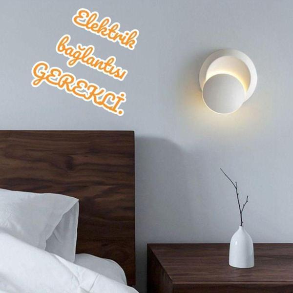 Full Reyon Alüminyum Kasa, Elektrikle Çalışır, 6 Watt 3000K Günışığı Led Aplik, Banyo, Balkon, Yatakbaşı Apliği - Image 1