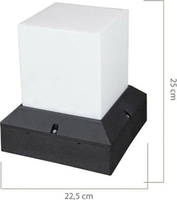 Full Reyon 10 Watt Beyaz Işık E27 Duylu Bahçe Duvar Apliği, Modern Dış Mekan, Teras, Kamelya, Bungalov Armatürü - Image 1