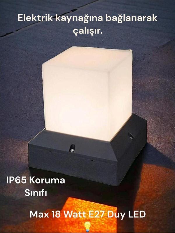 Full Reyon 10 Watt Gün Işığı E27 Duylu Bahçe Duvar Apliği, Modern Dış Mekan, Teras, Kamelya, Bungalov Armatürü - Image 1