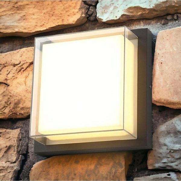 Full Reyon 12 Watt, 4200 Kelvin Led Armatür, İç Ve Dış Mekan Modern Aplik, Bahçe Duvar Aplik Banyo, Teras Aplik - Image 1