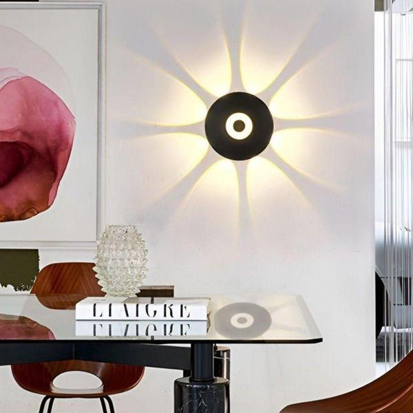 Full Reyon Dekoratif Işık Desenli 7 Watt Led Armatür 3000K Gün Işığı İç Ve Dış Mekan Led Aplik - Image 1