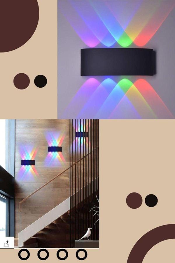 Full Reyon Disko, Bar, Pub, Müzikhol, Gece Kulübü, Meyhane, Otel, Motel, Pansiyon 8 Watt Modern Şık Led Aplik - Image 1