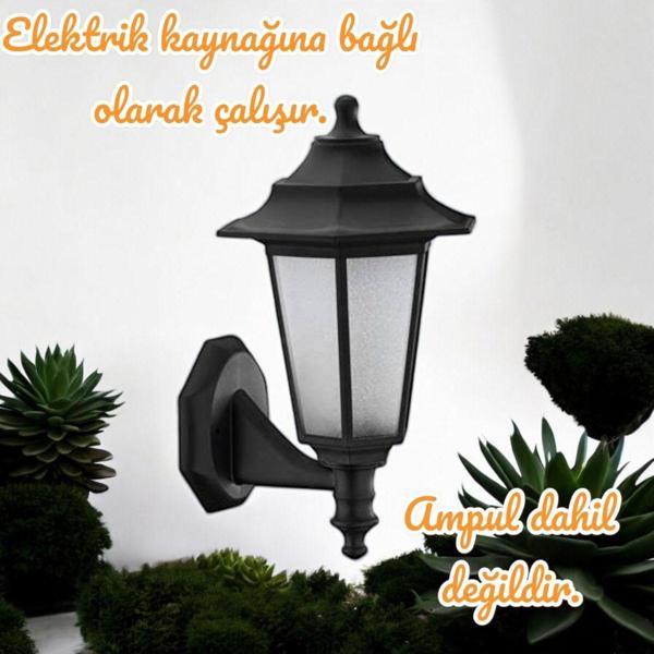Full Reyon E27 Duy, Elektrikle Çalışır, Dekoratif Bahçe, Balkon, Teras, Kapı Giriş Apliği, Bahçe Duvar Armatürü - Image 1