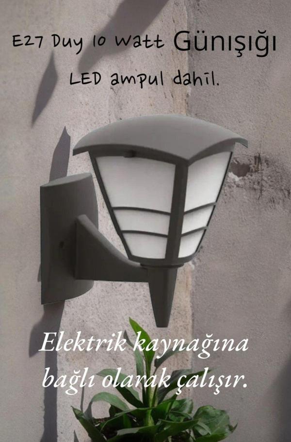 Full Reyon E27 Duylu, 10 Watt Günışığı Led Ampul Dahil, İç Ve Dış Mekan Bahçe, Balkon, Teras, Kamelya Apliği - Image 1