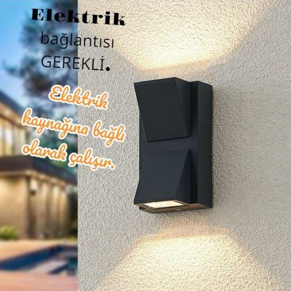Full Reyon Elektrikle Çalışır, 3000 Kelvin Günışığı 6 Watt Led Aplik, Bahçe, Balkon, Banyo, Teras, Duvar Aplik - Image 1