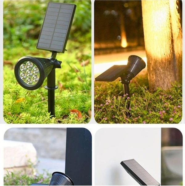 Full Reyon Güneş Enerjili, 7 Watt Yeşil Işık Kazıklı Çim, Çiçek, Ağaç Aydınlatma Armatürü, Solar Bahçe Armatürü - Image 1