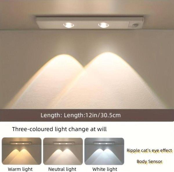 Full Reyon Şarjlı, Sensörlü, 6 Watt, Alüminyum Kasa, Dolap İçi, Tezgah Altı, Çok Amaçlı, Işık Desenli Aplik - Image 1