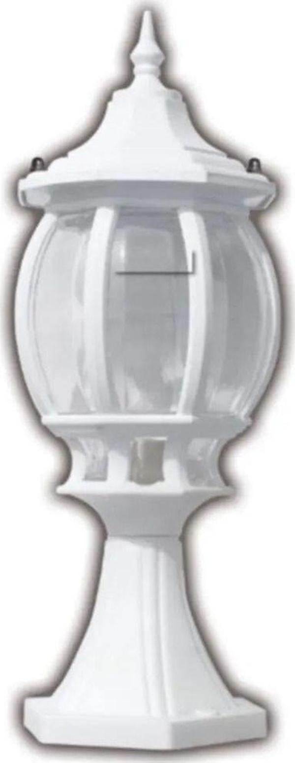 Full Reyon Sekizgen Beyaz Set Üstü Bahçe Armatürü, Bahçe Apliği, Set Üstü Dekoratif Armatür, Bahçe Armatürü - Image 1