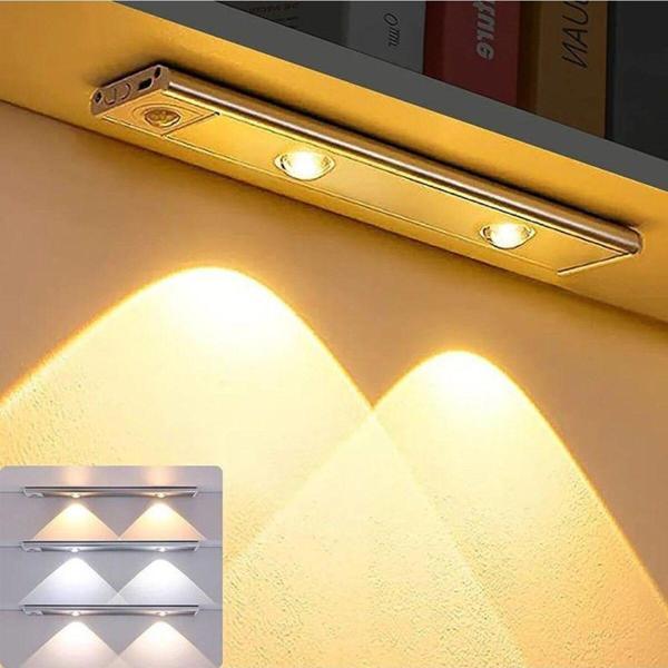 Full Reyon Sensörlü, Şarjlı, 3 Işık Renkli, 30 Cm Alüminyum Kasa, Işık Desenli, Çok Amaçlı Modern Led Aplik - Image 1