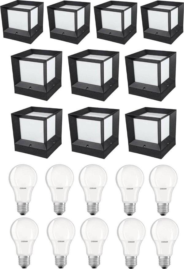 Full Reyon 10 Adet Gün Işığı Set Üstü Kare Küp Bahçe Aydınlatma Armatürü - Image 1