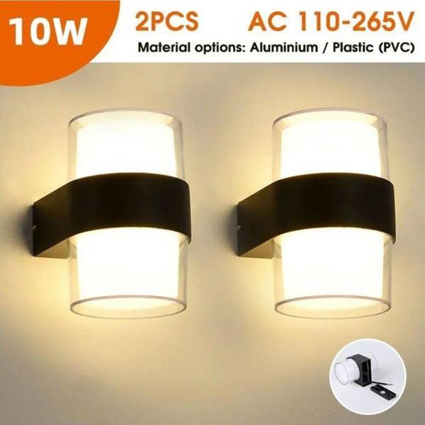 Full Reyon 2 Adet Elektrikle Çalışır, 10 Watt Günışığı Alüminyum Kasa Dış Ve İç Mekan Led Aplik Modern Aplik - Image 1