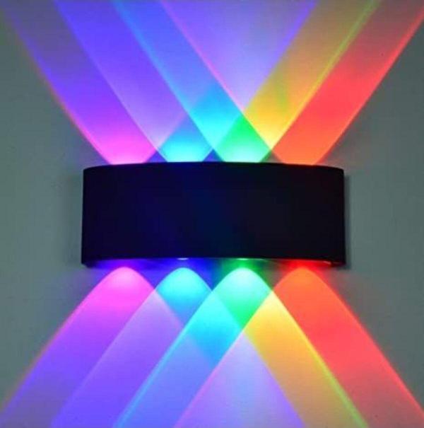 Full Reyon Otel Cafe Bar Disko Aplik 4 Işık Renkli Dekoratif Led Aplik, 8 Watt Modern Tasarım Led Armatür - Image 1