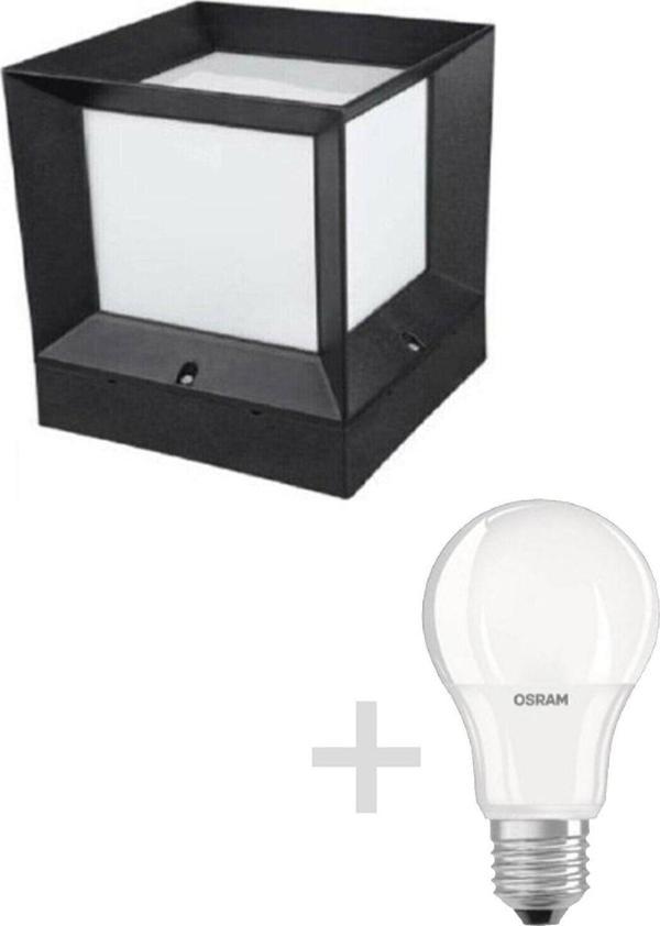 Full Reyon Gün Işığı Ampullü Set Üstü Kare Küp Bahçe Aydınlatma Armatürü - Image 1