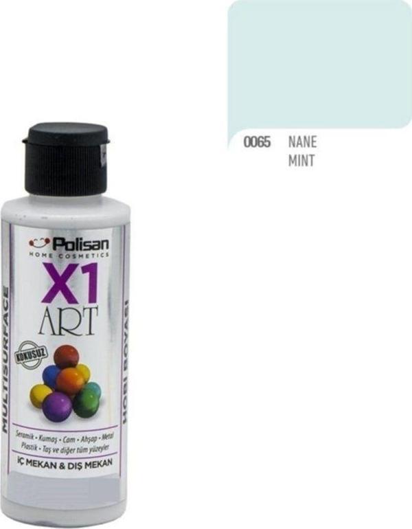 Polisan X1art Multisurface Hobi Boyası 120ml - 0065 Nane - Image 1