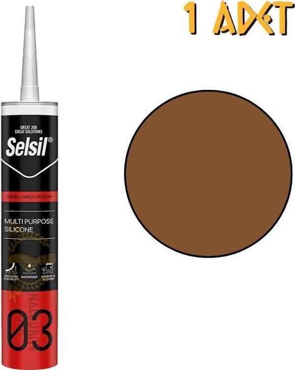 Selsil Genel Amaçlı Silikon ALTIN MEŞE 322 gr. - 1 Adet - Image 1