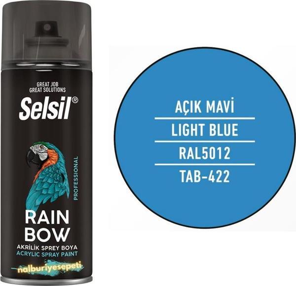 Selsil Rainbow Akrilik Sprey Boya AÇIK MAVİ 400 ml. - RAL5012 - Image 1