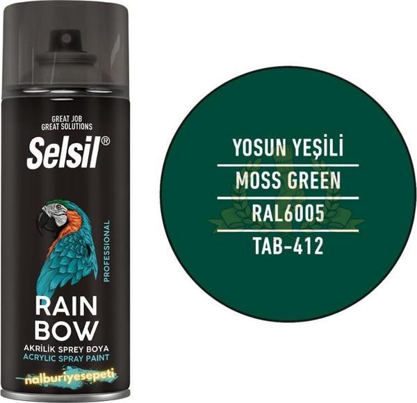 Selsil Rainbow Akrilik Sprey Boya YOSUN YEŞİL 400 ml. - RAL6005 - Image 1