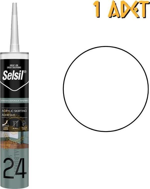 Selsil Strafor Süpürgelik Montaj Yapıştırıcı Sıvı Çivi 300 ml. - 1 Adet - Image 1