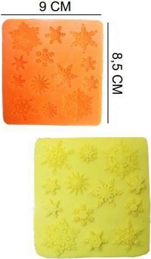 ŞEKER HAMUR KALIBI SİLİKON KAR TANELERİ 9*8,5 CM - Image 1