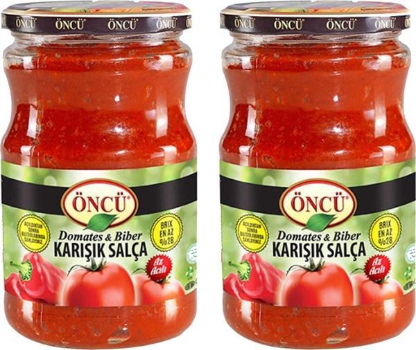 Öncü Domates-Biber Karışık Salça 700 gr Cam x 2 Adet - Image 1
