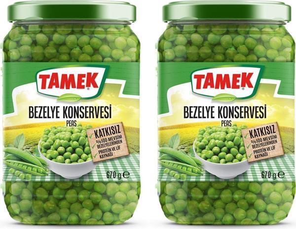 Tamek Bezelye Konserve 670 gr Cam x 2 Adet - Image 1