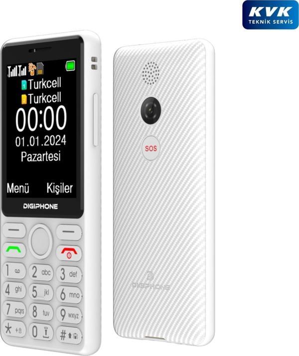 DIGIPHONE S600 Plus Tuşlu Cep Telefonu Beyaz - Image 1