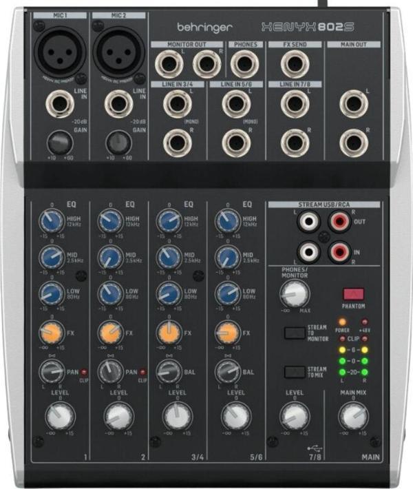 Behringer Xenyx 802S Analog 8 Girişli USB Mikser - Image 1