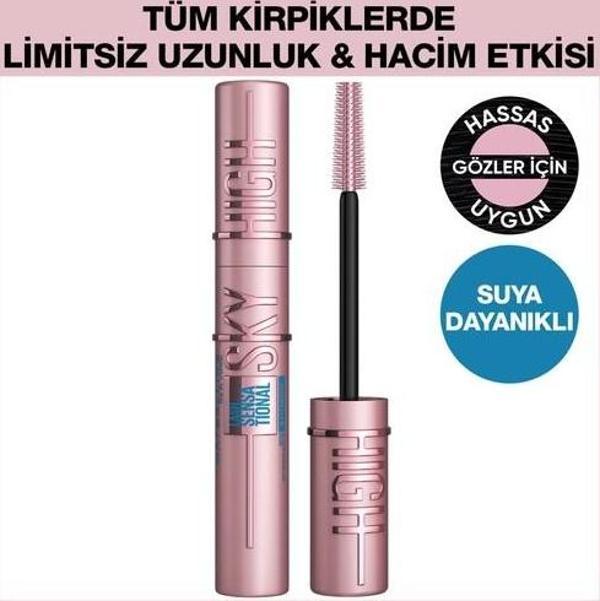 Maybelline New York Lash Sensational Sky High Suya Dayanıklı Waterproof Maskara - Image 1