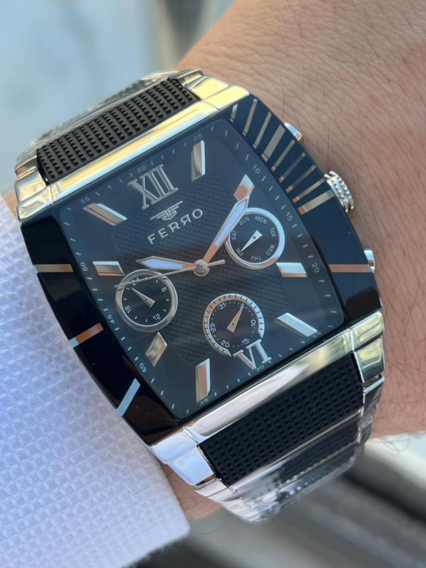 Ferro Çelik Kordon İç Fonksiyonları Aktif Chronograph 30 Mt Su Geçirmez Erkek Kol Saati EFM.11266.J2 - Image 1