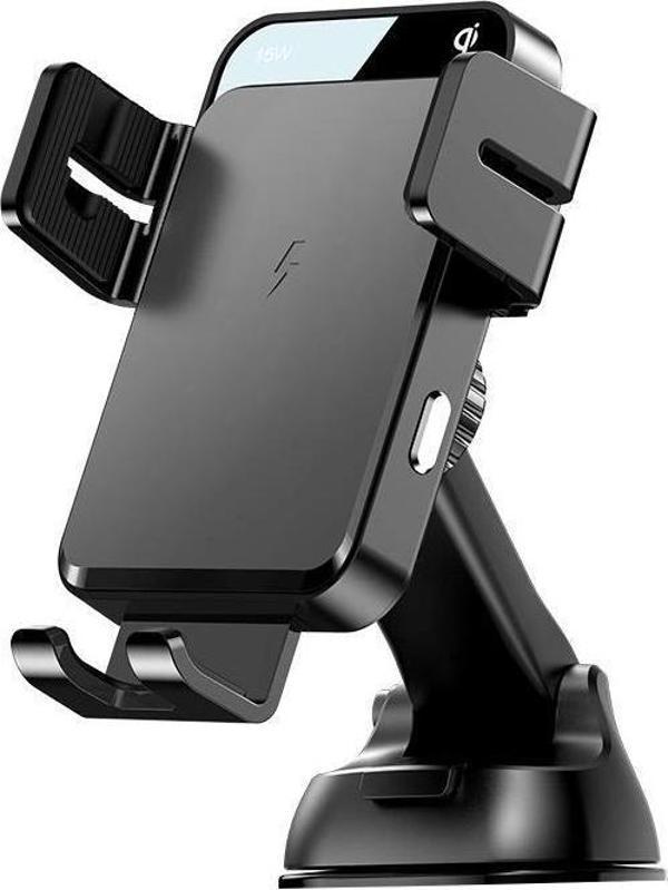 Joyroom JR-ZS219 Kablosuz Şarj 15W Vantuzlu Cep Telefonu Tutucu Siyah - Image 1