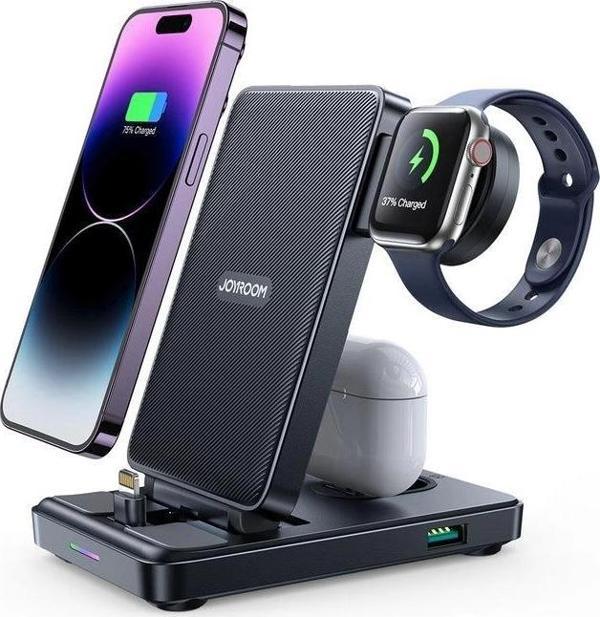 Joyroom 4 in 1 Katlanabilir Şarj İstasyonu Lightning - Image 1