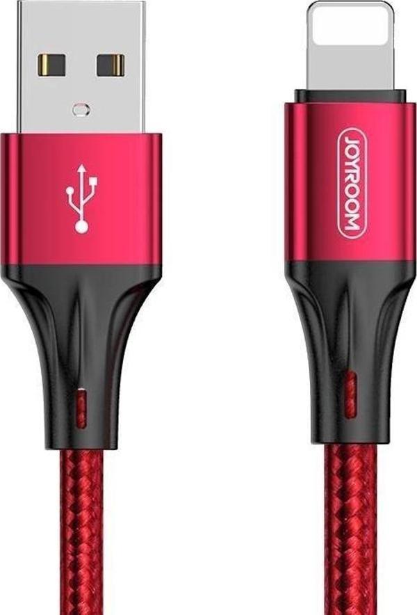 Joyroom S-0230N1 0.2m 3A USB -Lightning Data Sync Şarj Kablosu Kırmızı - Image 1