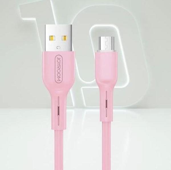 Joyroom S-M357S Mikro Şarj ve Data Kablosu 2A 1m Pembe - Image 1